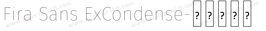 Fira Sans ExCondense字体转换